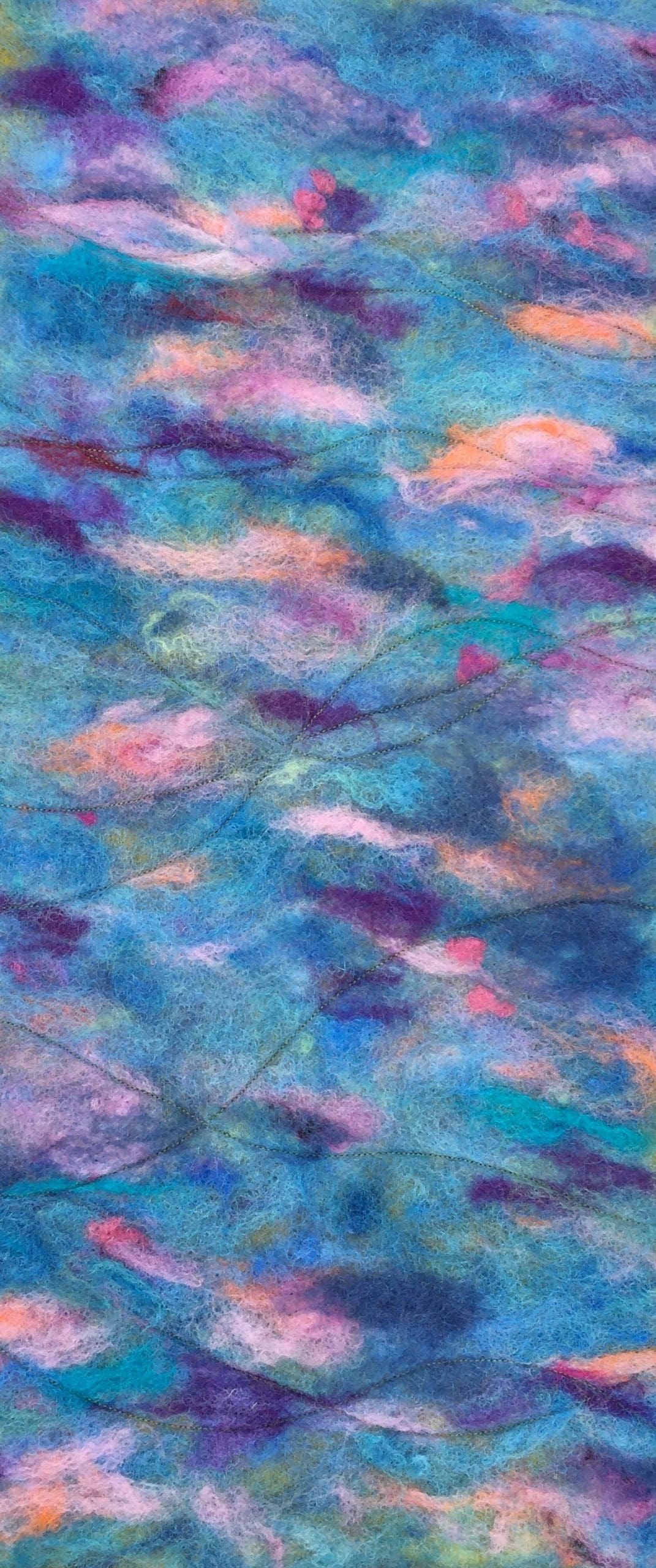 Sarah Holloway Felted wall hanging with stitch